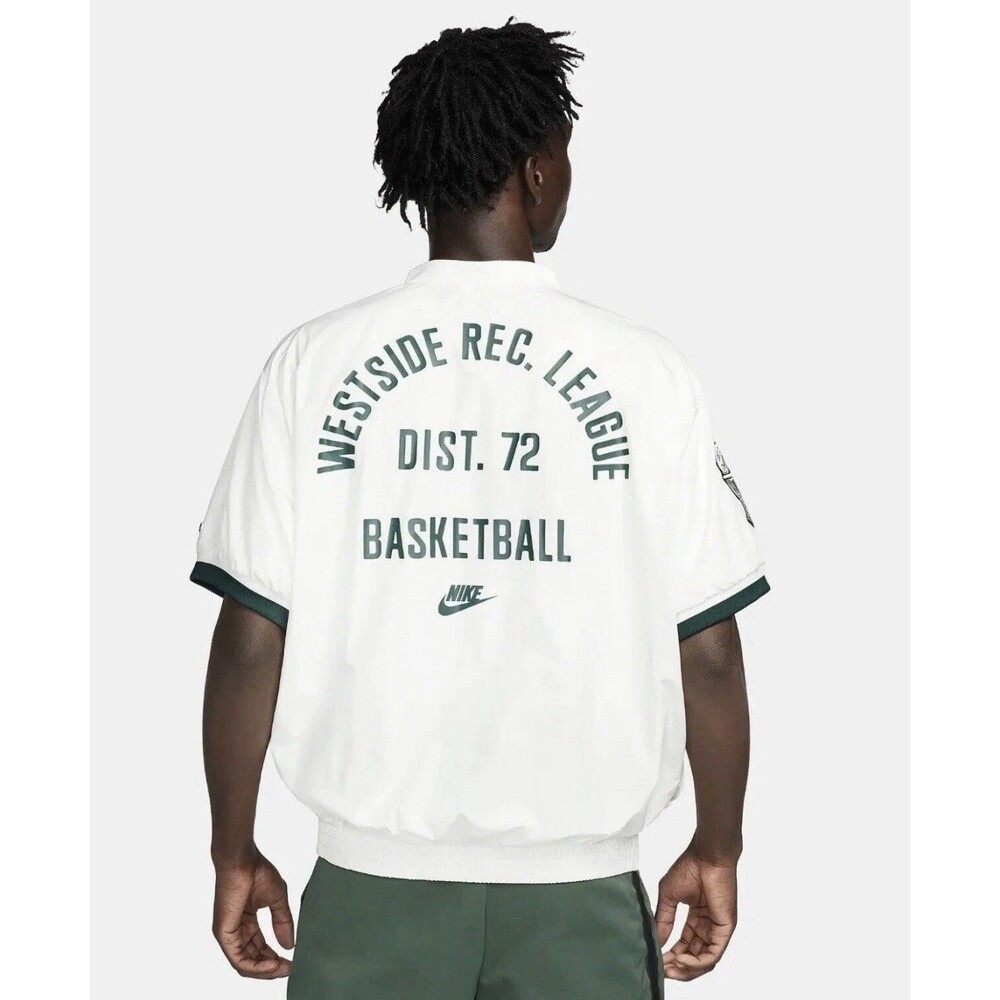Nike Authentic Warm Up Shirt Sail/Green FQ6170-133 Men's Size S New